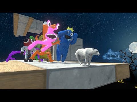7 Levels of Danger | Rainbow Friends Escape Challenge - Animal Revolt Battle Simulator
