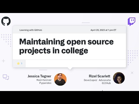 Maintaining open source projects as a student
