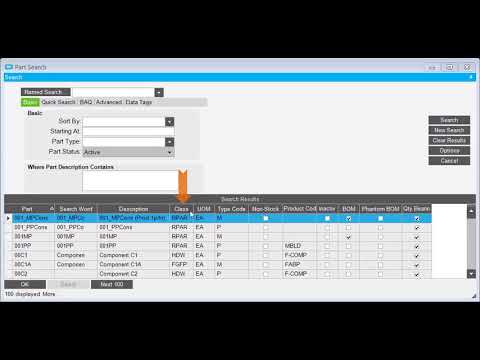Reordering Columns in a Grid | Epicor ERP