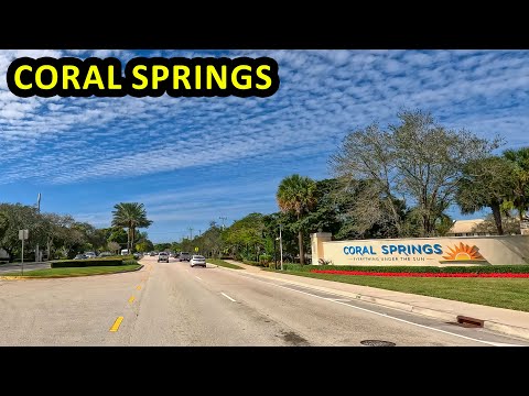 Coral Springs Florida Driving Through
