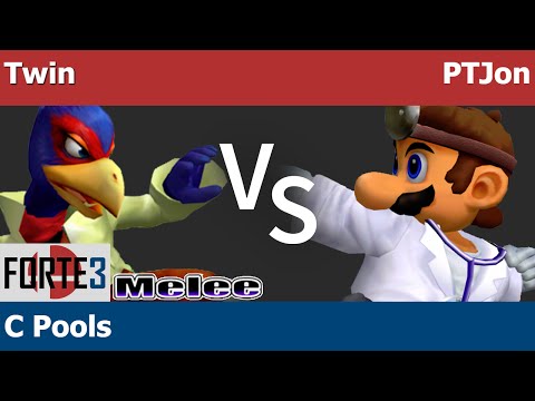 Forte 3 Melee - Twin (Falco) vs PTJon (Dr. Mario) - C Pools