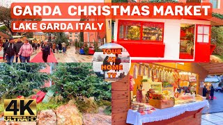 [4K] 🇮🇹 MOST BEAUTIFUL CHRISTMAS MARKETS IN LAKE GARDA ITALY - GARDA