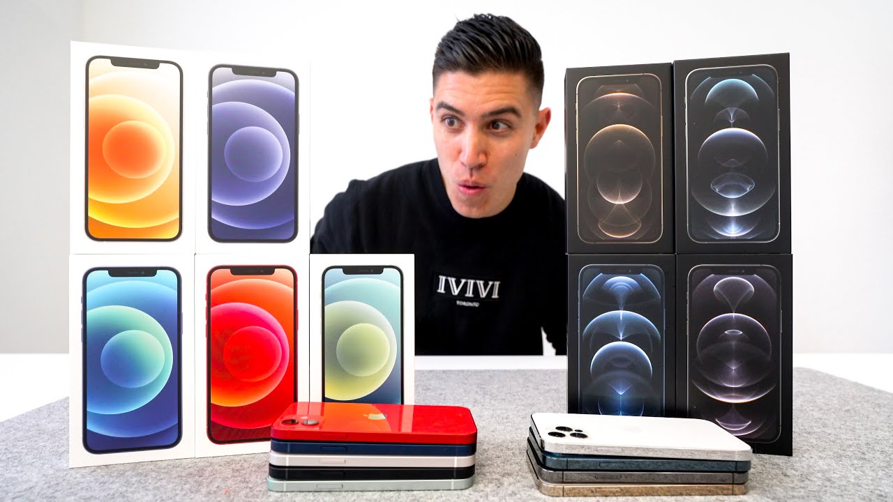 iPhone 12 + 12 Pro Color Comparison! UNBOXING EVERY COLOR!