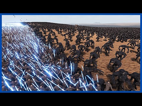 40,000 Jedi army vs 600,000 Werewolves invasion - Ultimate Epic Battle Simulator 2 | UEBS 2