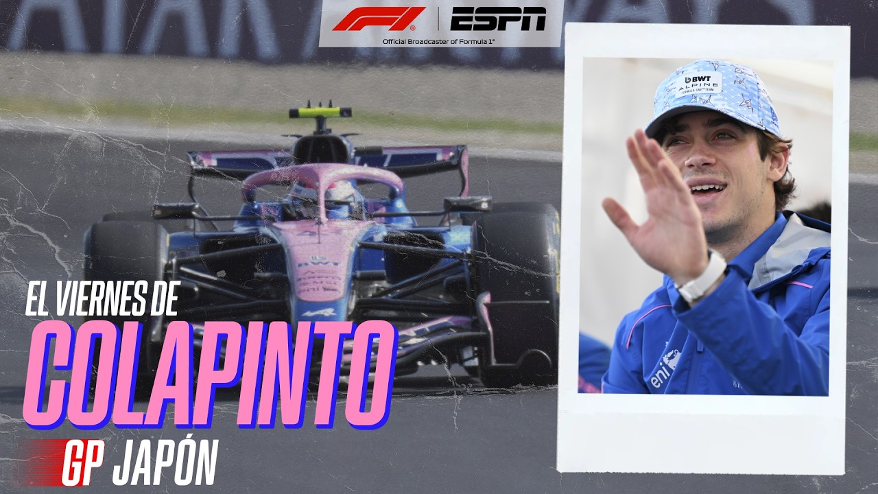 NO FUE EL MEJOR VIERNES PARA FRANCO Y DEBERÁ MEJORAR SU RITMO EN JAPÓN | Fórmula 1