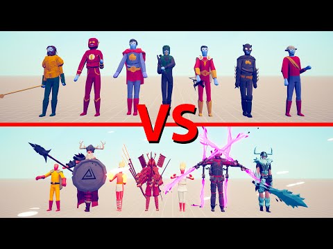 DC Team vs OVERPOWERED Team - Totally Accurate Battle Simulator TABS