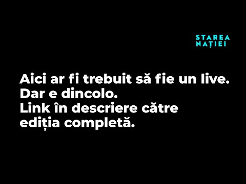 Emisiune incompletă-link în descriere/comentarii către ediția completă Starea Nației LIVE 10.11.2025