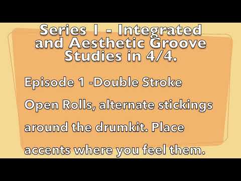 Groove incorporating Double Stroke Rolls and Alternate sticking patterns around the Drums.