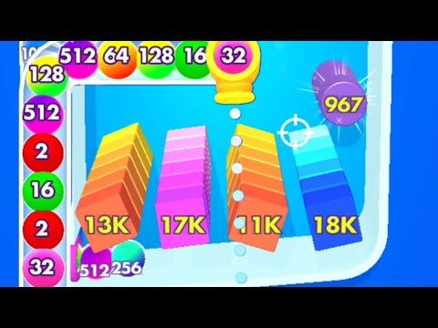 Bounce Merge 2048 - Unlock 256,512,1024,4096 Balls (Score: 3,892,224) Gameplay Walkthrough Part 06