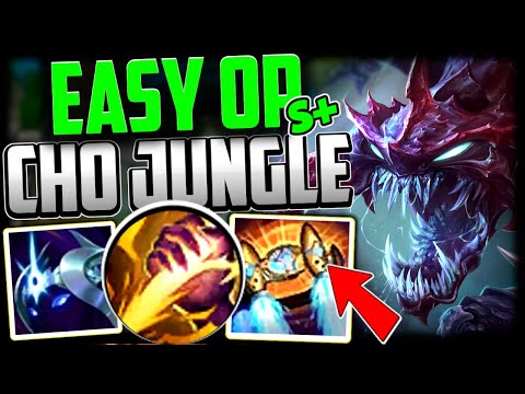 CHO'GATH JUNGLE SCALES BIGLY... How to Play Cho'Gath Jungle & CARRY Low Elo Season 14