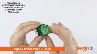 Clipsal Iconic 41E2PBSWMZ-VW | Zigbee Wiser Push Button 2AX Connected Switch Mechanism
