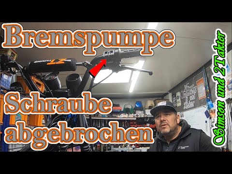 Simson S51 Scheibenbremse Verschraubung gebrochen. ZT Bremspumpe kaputt und  breiter Reifen vorn.