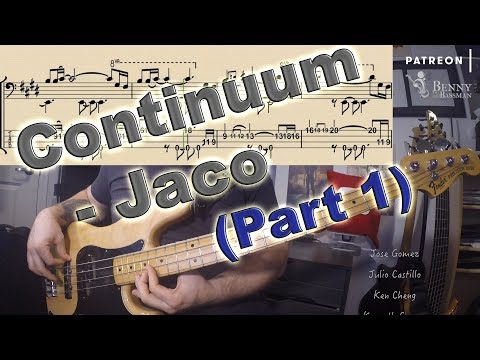 Jaco Pastorius - Continuum pt. 1 [BASS COVER] - with notation and tabs