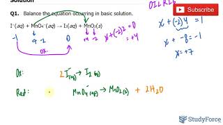 Balancing Redox Reactions Occurring in Basic Solution