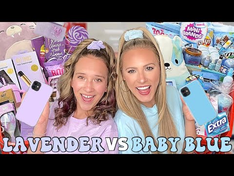 LAVENDER 🦄🍬VS BABY BLUE 🧊💎 TARGET SHOPPING CHALLENGE!