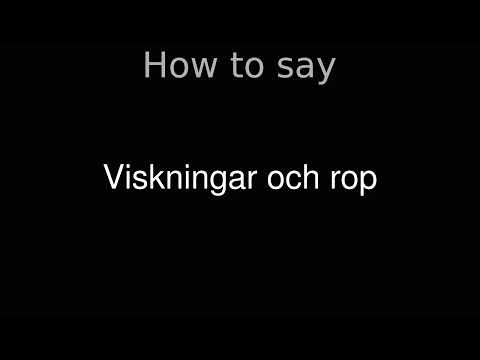 How to Pronounce correctly Viskningar och rop (Movie)