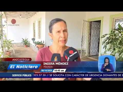 Mil habitantes sin servicio de agua en Anzoátegui - El Noticiero emisión meridiana 08/10/25