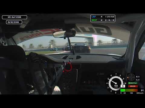 12 Hour Gulf Abu Dhabi Race Start - onboard Porscher GT3 CUP