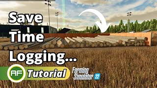 How I Cut, Store & Transport Logs - Very Efficient - Farming Simulator Forestry Tutorial