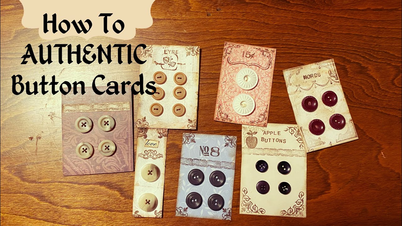 DIY Vintage Button Cards for your Junk Journal