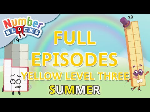 @Numberblocks- #SummerLearning – Yellow Level Three | Full Episodes 19-21 - Kingdom Kids Zone, Little Learners - Numberblocks