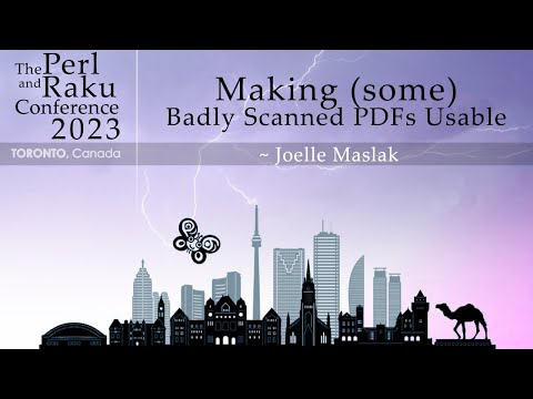 Making (some) Badly Scanned PDFs Usable - Joelle Maslak - Lightning Talk - TPRC 2023