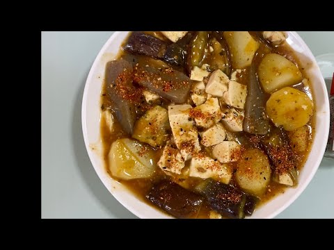 Nấu tàu hủ kho rau câu khoai nưa Konnyaku (tên khác là Konjac)/ cozinhe o tofu com Konnyaku(Konjac)