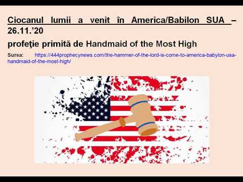 Mesaj profetic: Ciocanul lumii a venit ȋn America/Babilon SUA