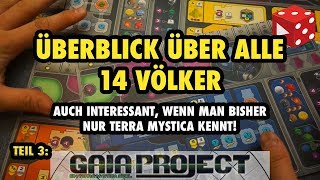 Gaia Project: Ein Terra Mystica Spiel - Teil 3: Die 14 verschiedenen Völker im Überblick