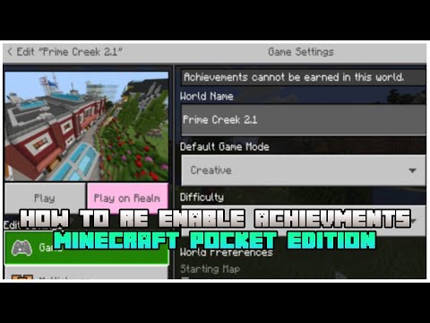 Hydro Foam - How To Re-Enable Achievements In Minecraft PE