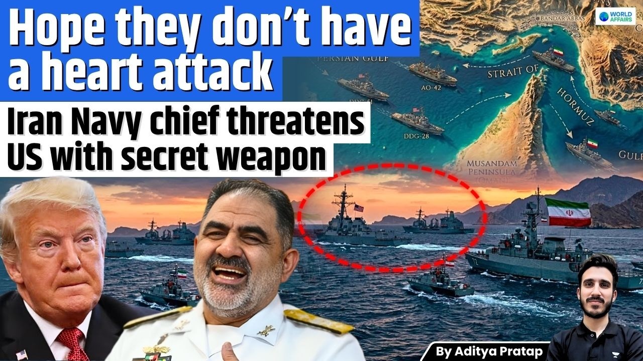 Iran’s SHOCK Warning to US! ‘Heart Attack Weapon’ in Hormuz? US Navy on Edge | Aditya Pratap