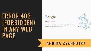 Error 403 forbidden in Any Web Page in Chrome - FIX