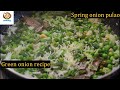 Spring Onion Pulao Green Onion Pulao Spring Onion Recipe Green Onion Recipes