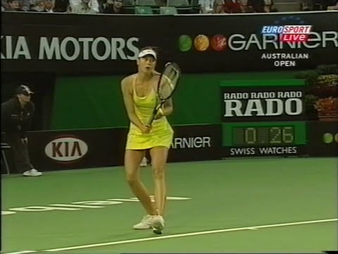 Maria Sharapova vs Li Na Australian Open 2005 (1.Set partly + 2.Set)