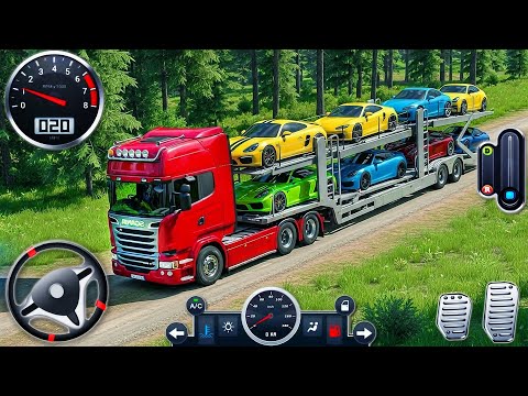 US Truck Car Transporter Driving Simulator - Cargo Transport Multistory Vehicle - Android GamePlay