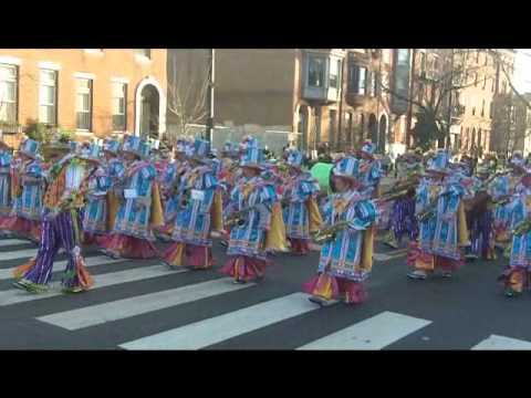 Hegeman String Band walking up Broad St - Mummers Parade