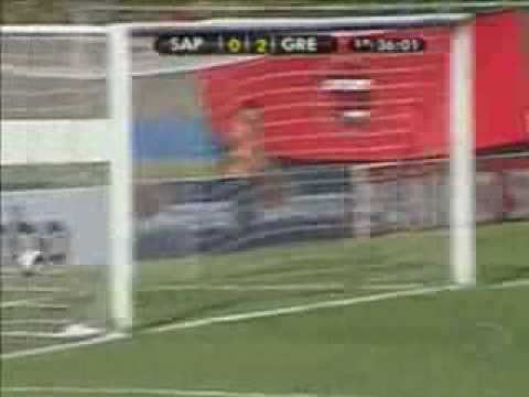 Vídeo Gauchão 2009 Taça Fábio Koff   Rodada 3   Sapucaiense X Grêmio   Gol do Grêmio   Makelele aos 35 do 1º Tempo