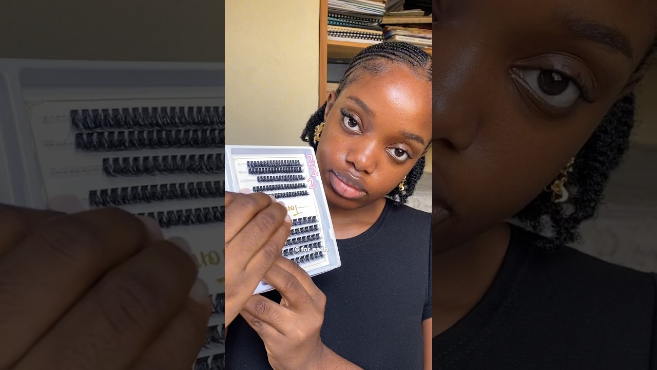 #diy Cluster lashes for the FIRST TIME #clusterlashes #lashextensions