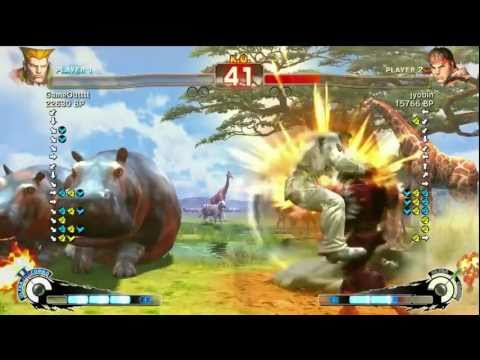 GameOutttt [Guile] vs jyobin [Ryu] - Wildcat815 [Bison] vs NexKo [Gouki] SSF4 Ranked