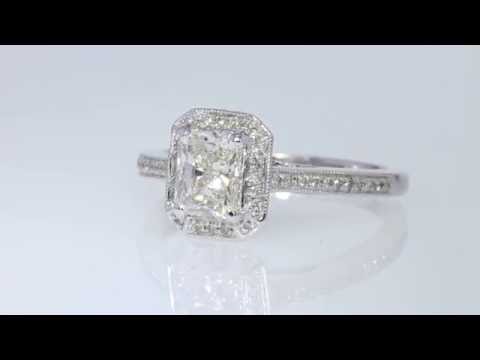 1.18CT Radiant Diamond Halo Engagement Ring GIA Cert/Appr $8K+ $3995