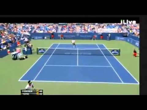 Roger Federer vs Tomic Masters Cincinnati 2012