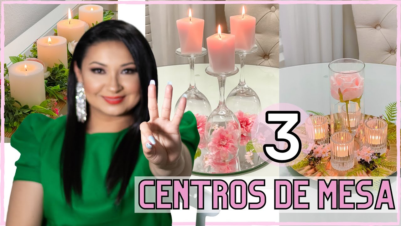 Como hacer HERMOSOS CENTROS DE MESA para decorar / Decoración 2023