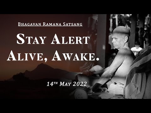 391. Bhagavan Ramana Satsang - Stay Alert,Alive, Awake.