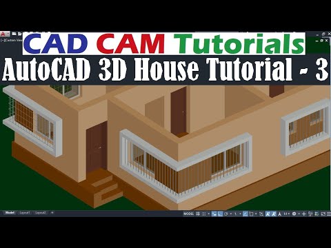 AutoCAD 3D House Modeling Tutorial - 3
