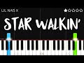 Lil Nas X - STAR WALKIN' (League of Legends Worlds Anthem) | EASY Piano Tutorial