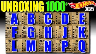 Unboxing 2025 Hot Wheels A-Q Case Compilation (1000+ Cars)!!