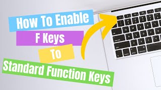 How To Enable F1 F2 .....F12 as Standard Function Keys On Mac Keyboard