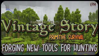 Forging New Tools for Hunting in Vintage Story Primitive Survival - Surviving Wilderness // EP14