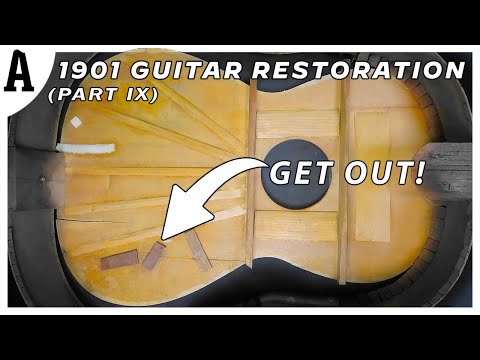 Almost there with the cracks! - 120 Years Old Guitar Restoration  (IX)