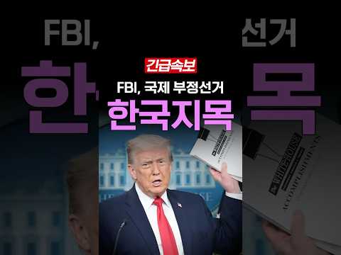 [속보] 국제 부정선거 한국 지목